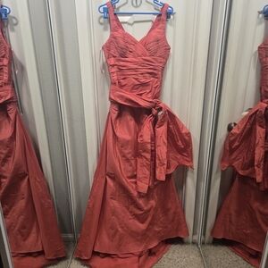 Teri Jon Silk Elegant Coral Evening Gown Size 12